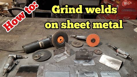 grinding a weld on sheet metal|grinding down weld panels.